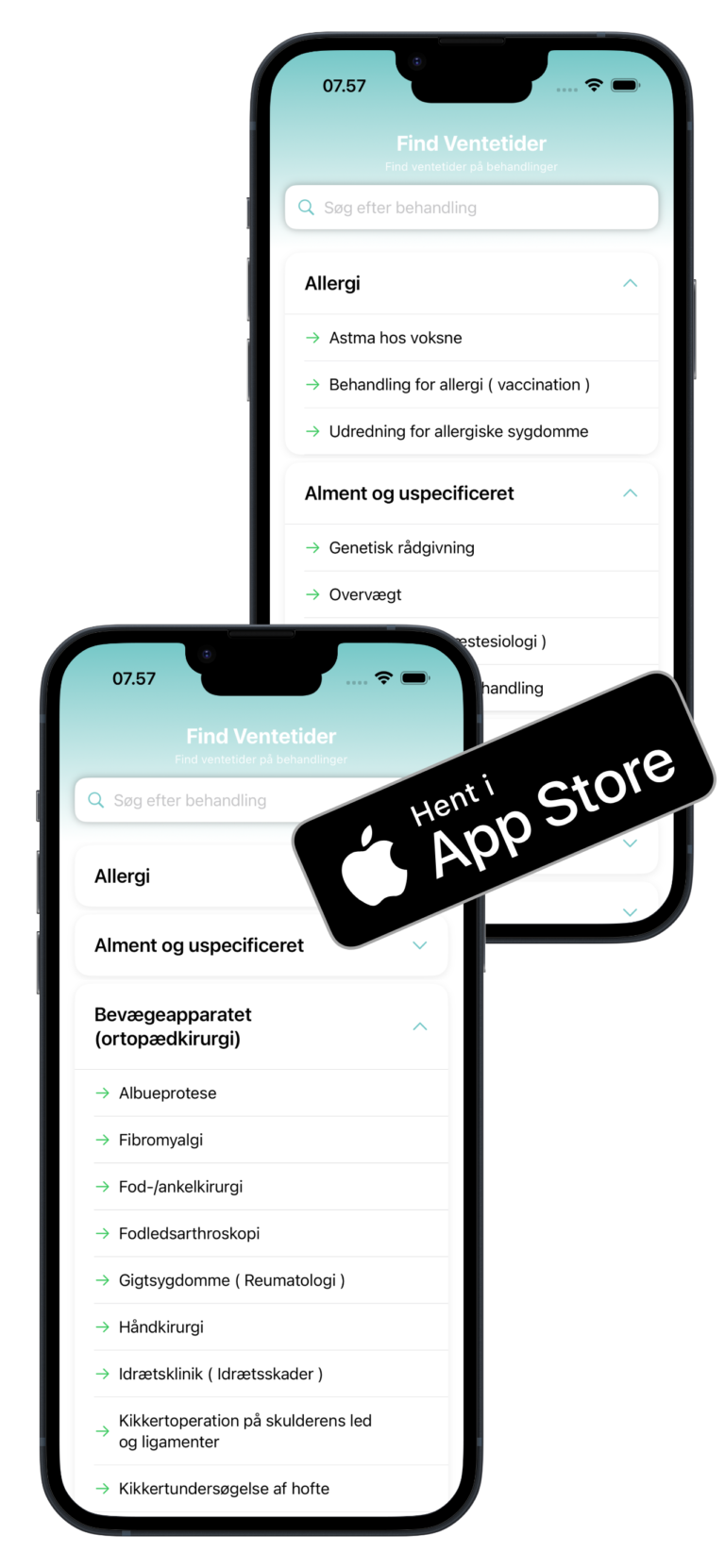 ventetider hent i appstore